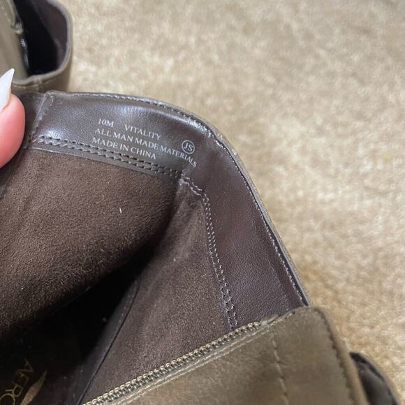 Aerosoles Women's Vitality Boot Faux Leather ankle booties memory foam SZ 10 tan - Picture 8 of 10